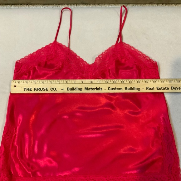 Flora Red Camisole & Shorts Adjustable Straps, Lace Sz L - Picture 6 of 10
